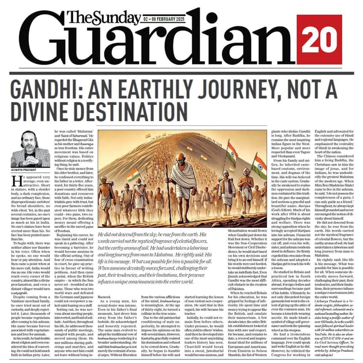 Gandhi: An Earthly Journey, Not a Divine Destination