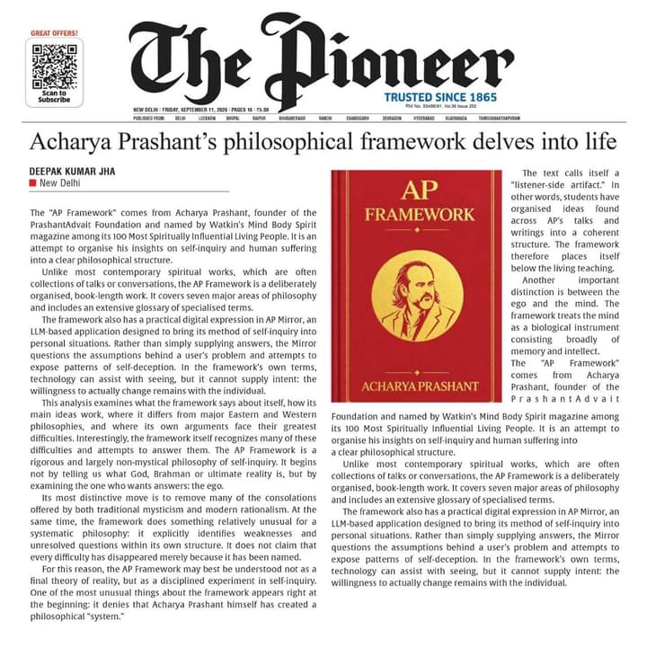 Problems are horizontal, freedom is vertical: Acharya Prashant’s philosophical framework delves into life with illustrations