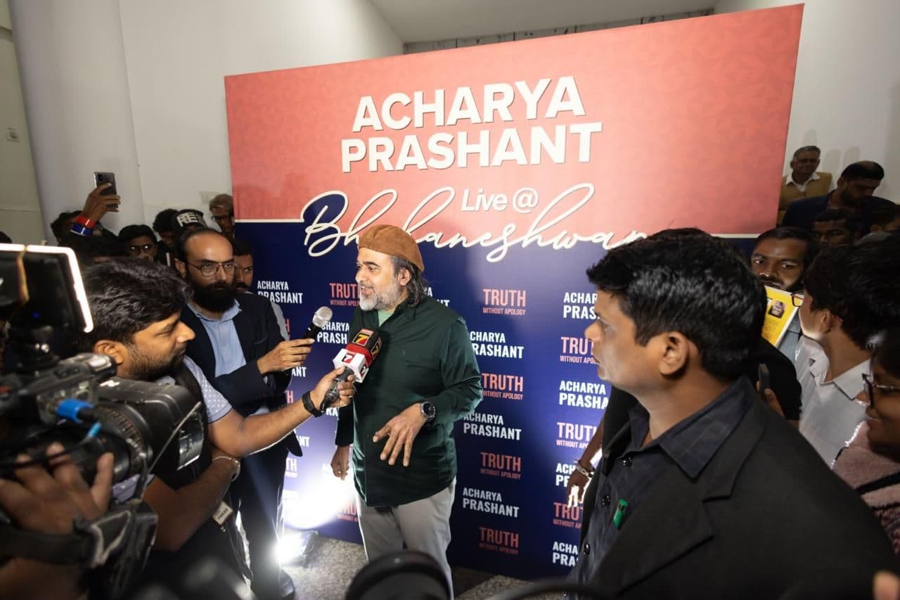 Media Interaction after Bhagwad Gita Session, Bhubaneshwar