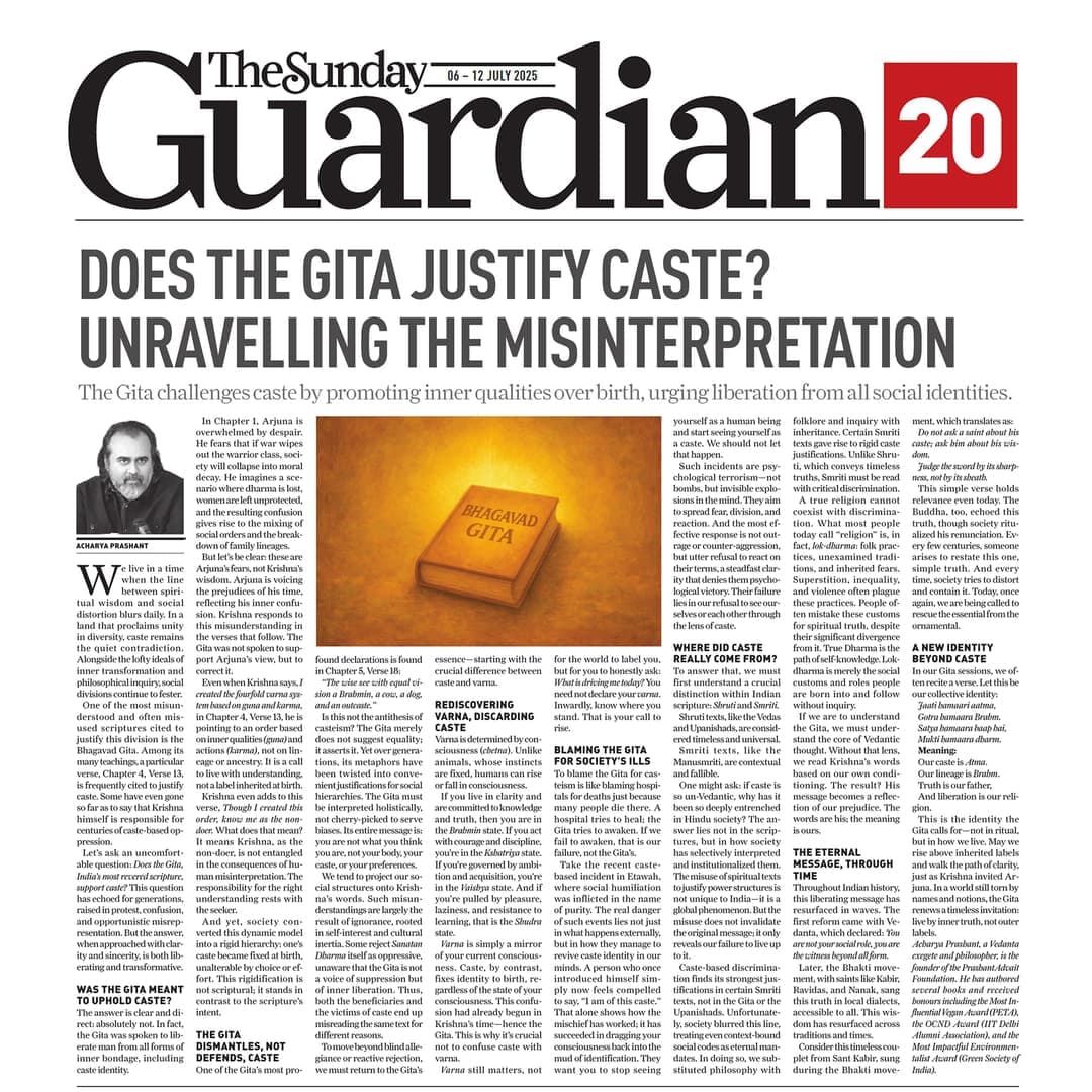 Does the Gita Justify Caste? Unravelling the Misinterpretation