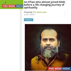 An IITian who almost joined RAW, before a life changing journey of spirituality.