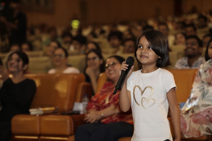 A Young Gita Student Asking Question
