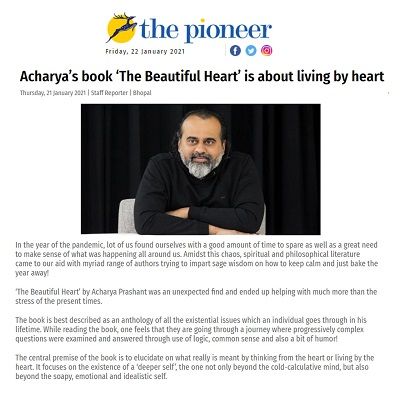 Acharya’s book ‘The Beautiful Heart’ is about living by heart