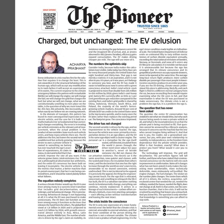 Charged, but Unchanged: The EV Delusion