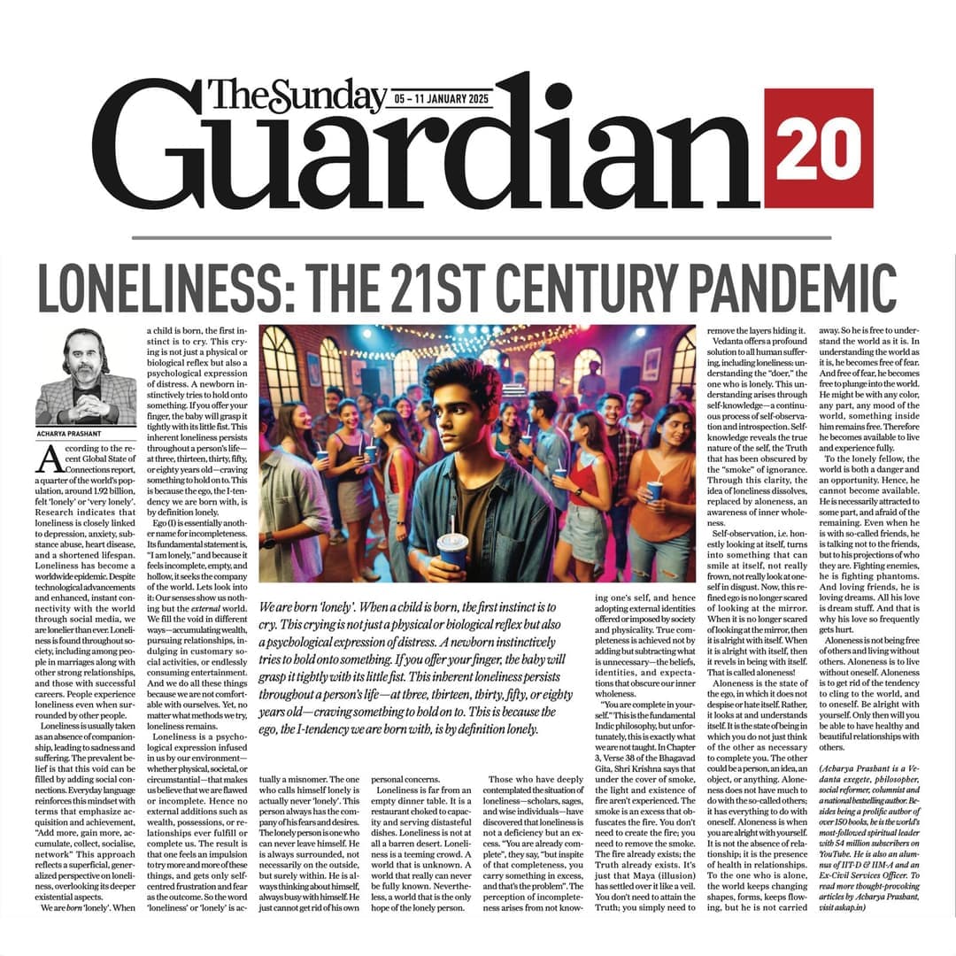 Loneliness: The 21st century pandemic