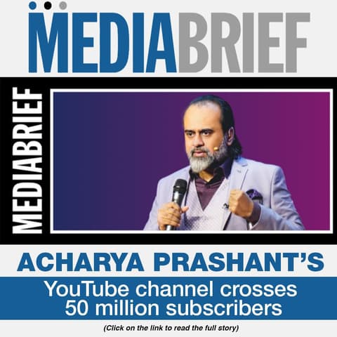 Acharya Prashant's YouTube channel crosses 50 million subscribers