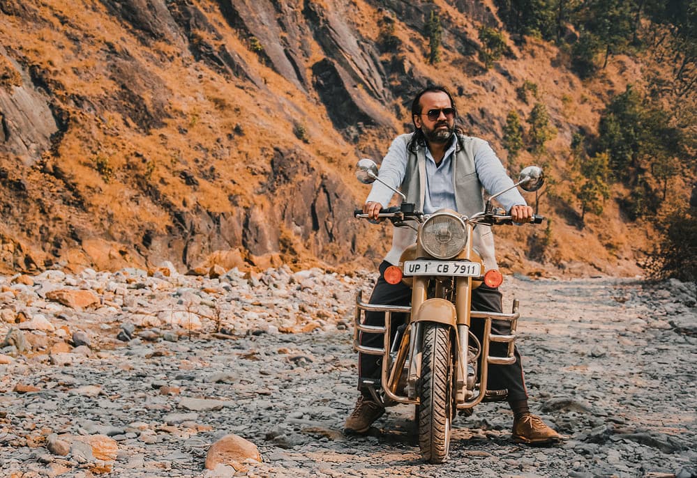 Acharya Prashant on bike