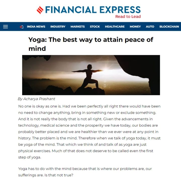 Yoga: The best way to attain peace of mind