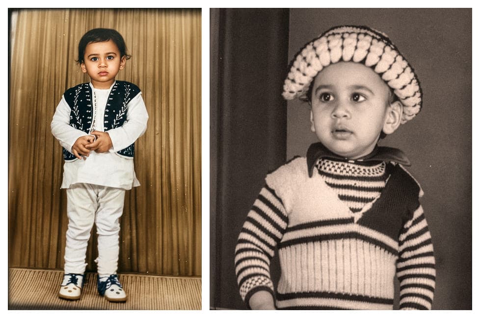 Childhood photographs of Prashant