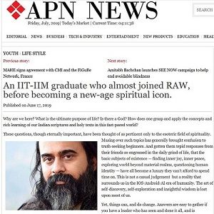 An IIT-IIM graduate who almost joined RAW, before becoming a new-age spiritual icon.