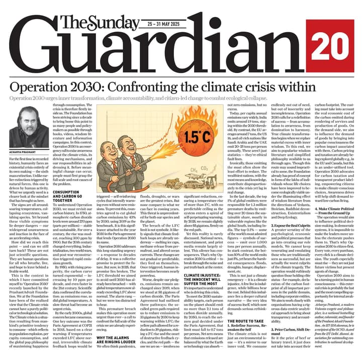 Operation 2030: Confronting The Climate Crisis Within