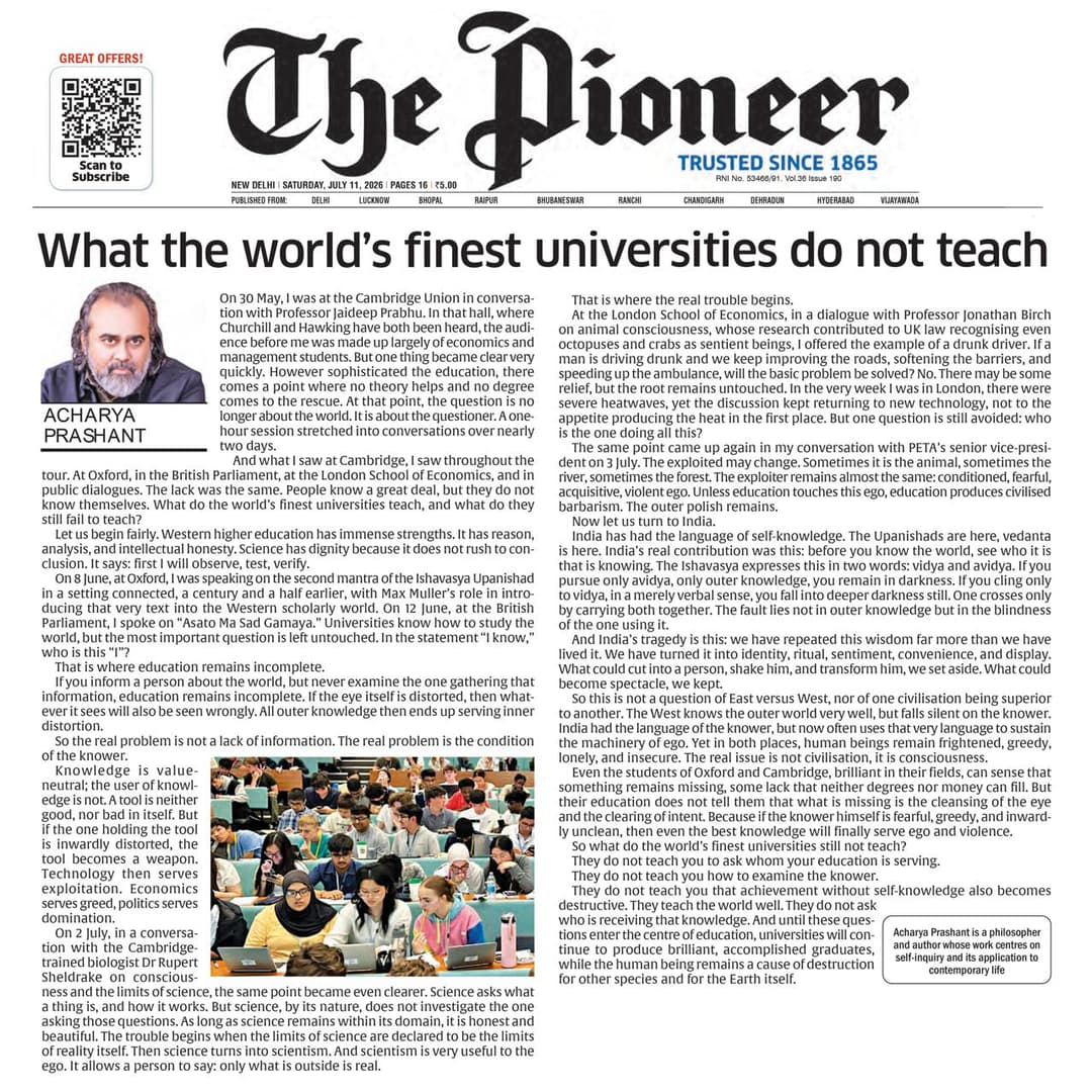 What the World’s Finest Universities Do Not Teach