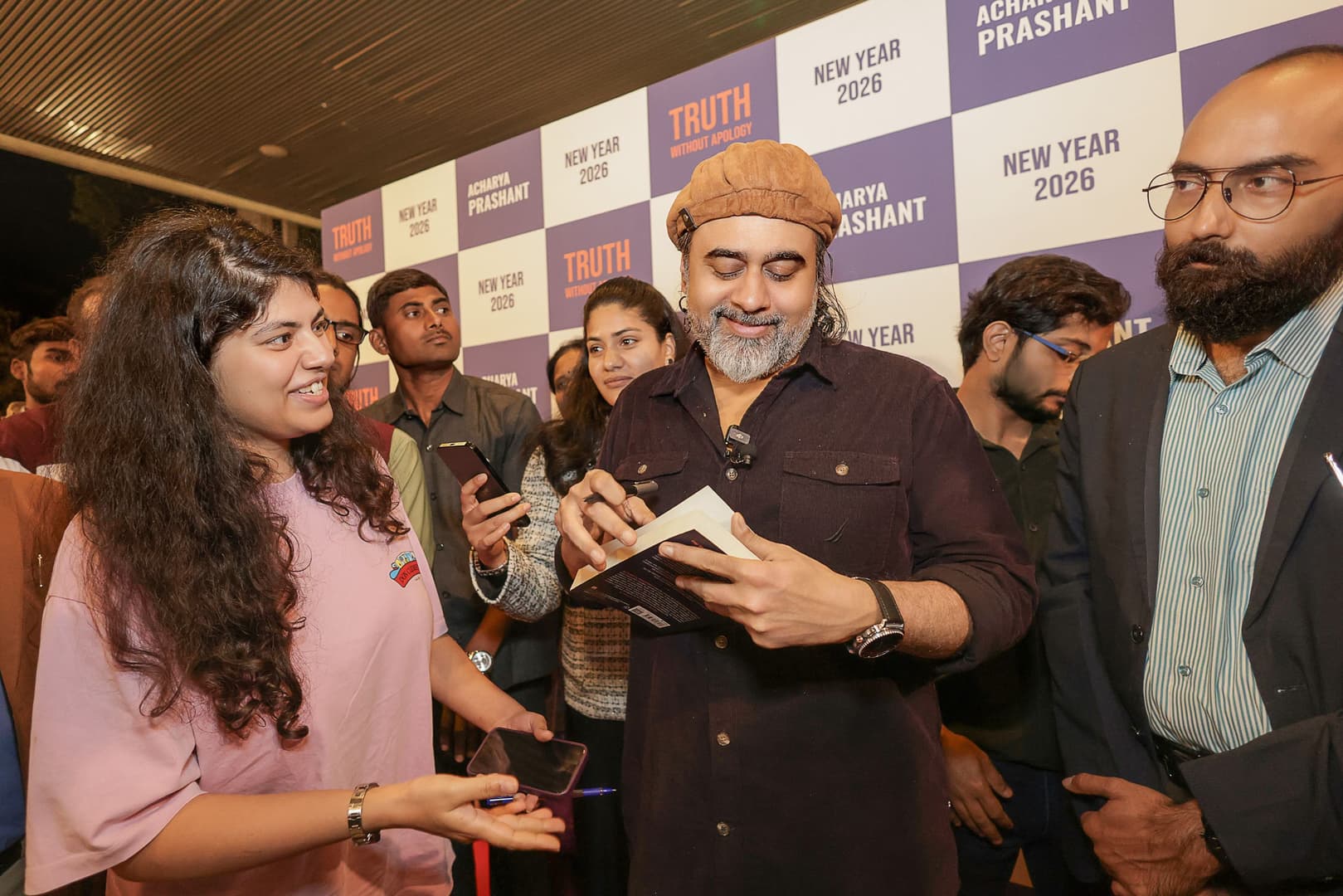 Book Signing after Bhagwad Gita Session, New Year 2026, Bangalore