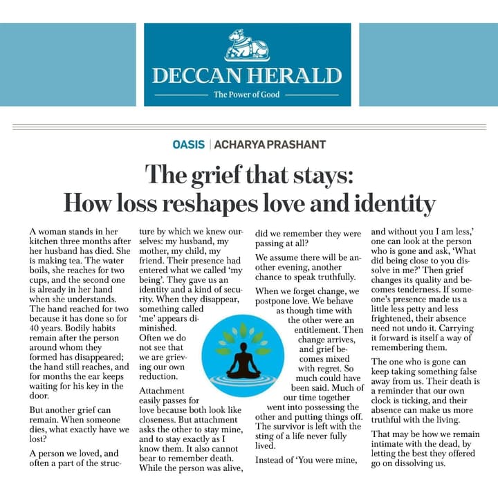 The grief that stays: How loss reshapes love and identity