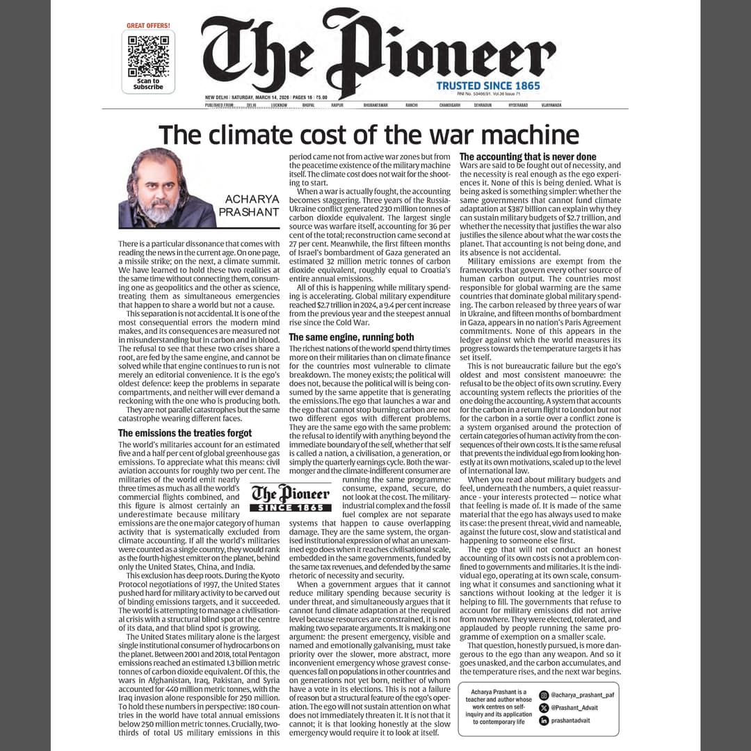 The Climate Cost of the War Machine