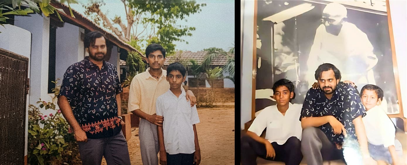 With children at Gandhi Ashram, Ahmedabad (2002)