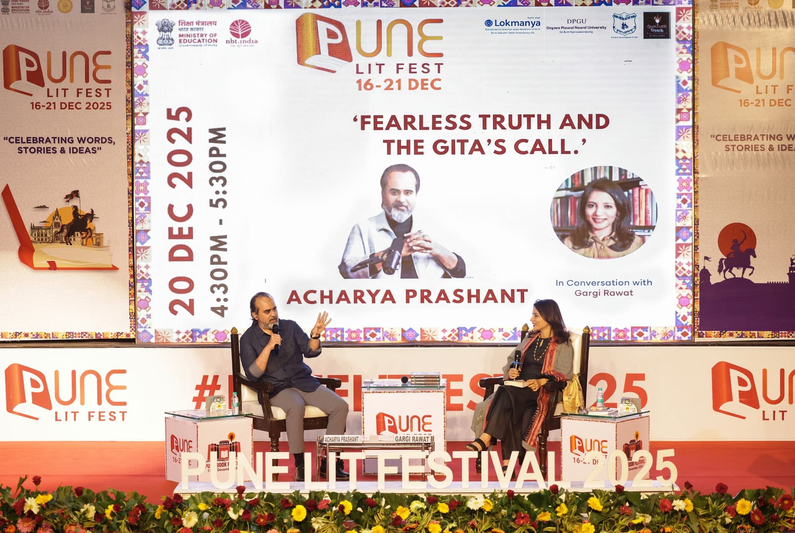 Acharya Prashant in Conversation at the Pune Lit Fest, Fergusson College, Pune