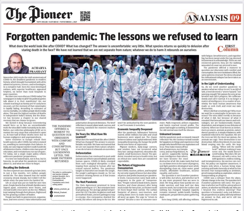 Forgotten Pandemic: The Lessons We Refused to Learn