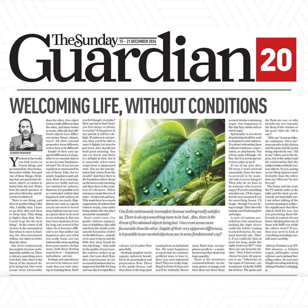Welcoming Life, Without Conditions