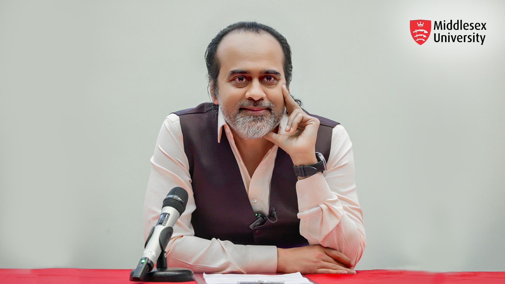 Acharya Prashant during a public session on the Bhagavad Gita in London