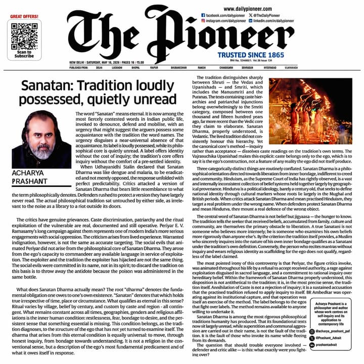 Sanatan: Tradition Loudly Possessed, Quietly Unread