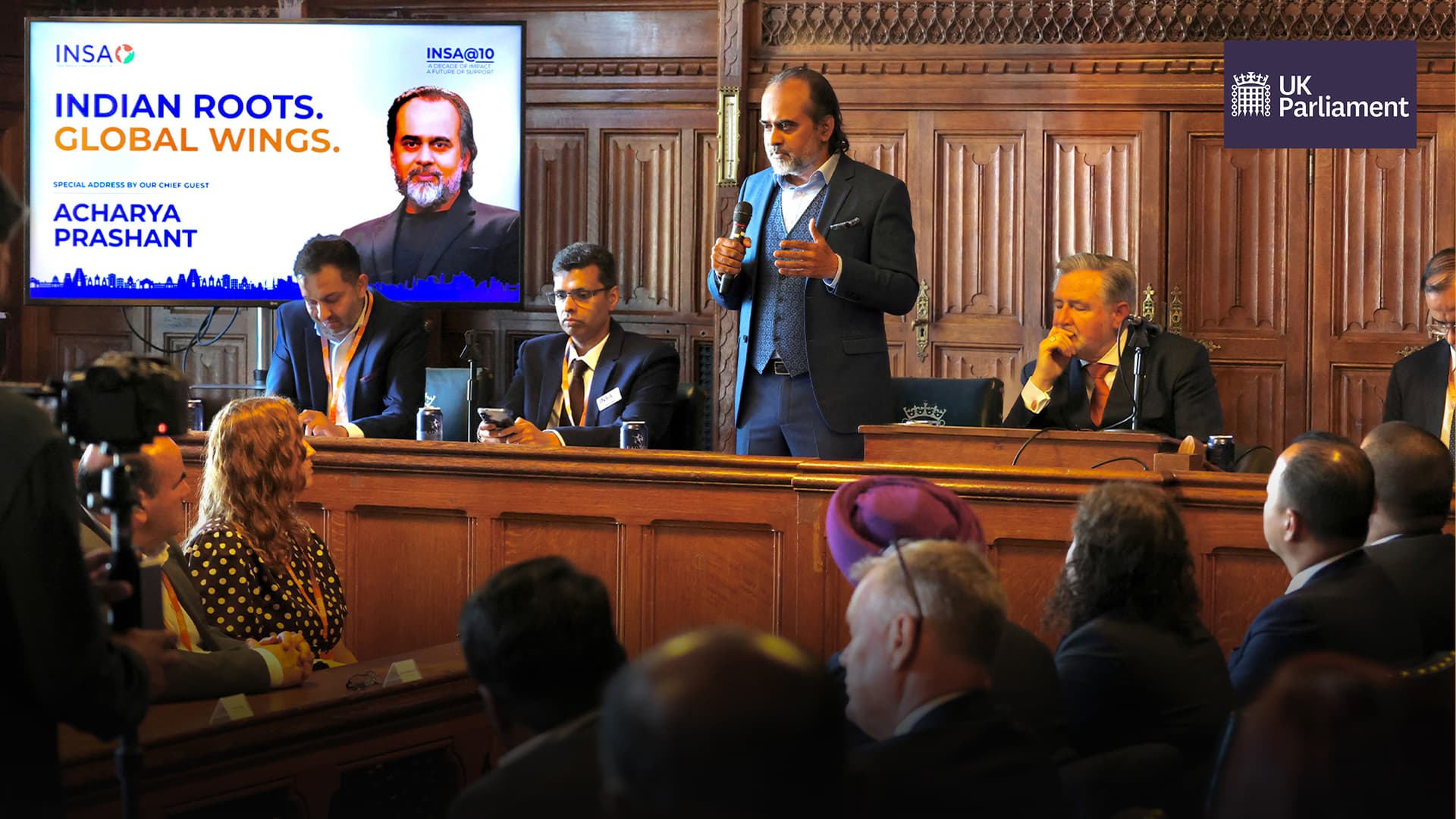 Acharya Prashant addressing the House of Lords, UK Parliament