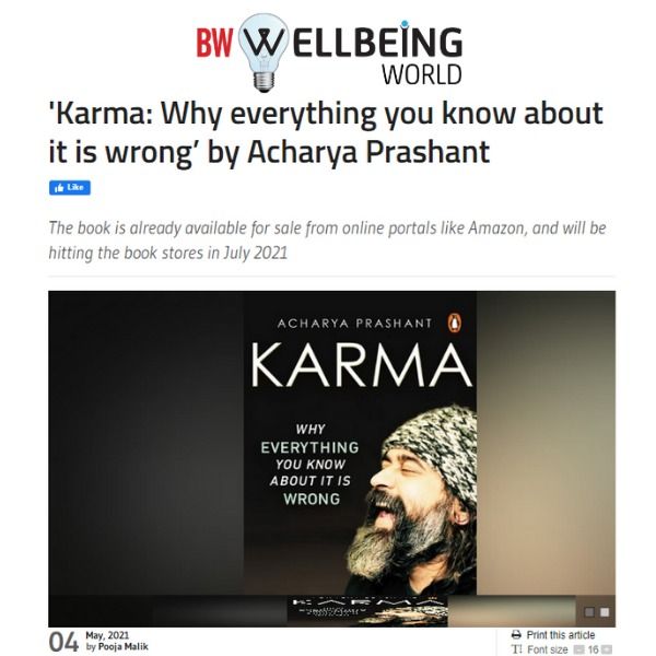 'Karma: Why everything you know about it is wrong’ by Acharya Prashant