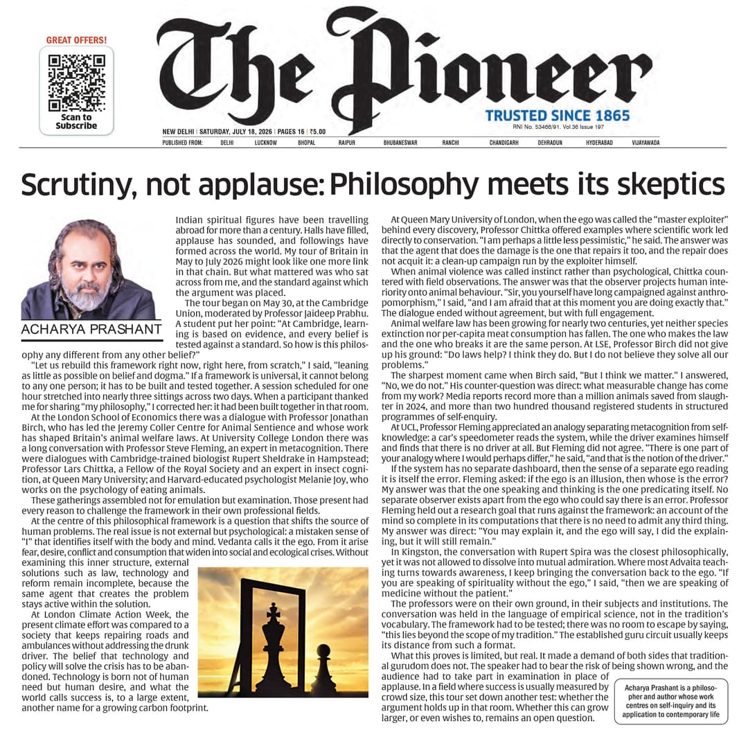 Scrutiny, not applause: When a Philosophy meets its skeptics