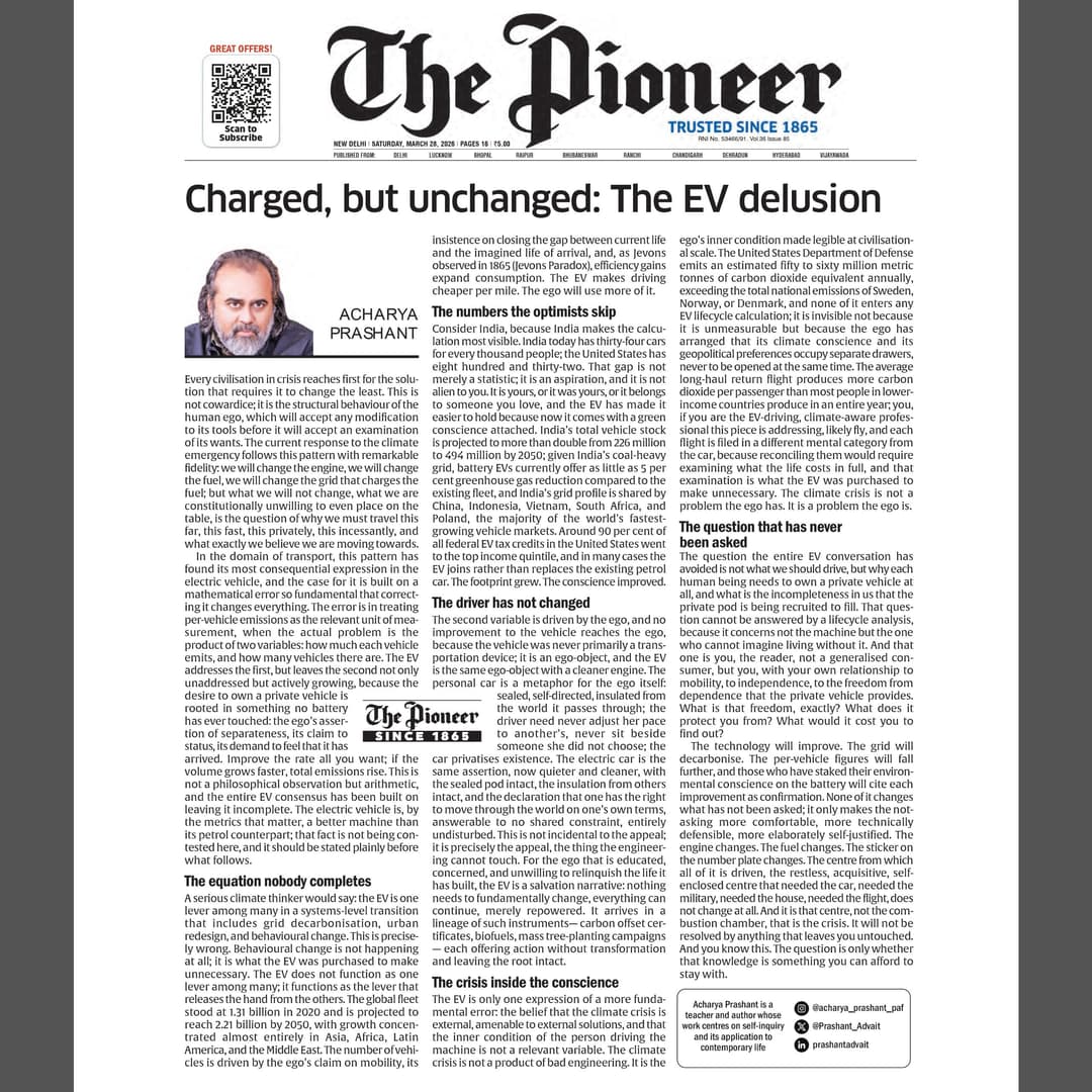 Charged, but Unchanged: The EV Delusion