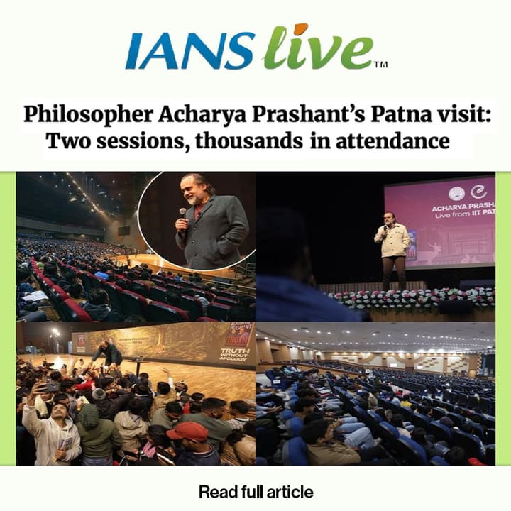 Philosopher Acharya Prashant's Patna visit: Two sessions, thousands in attendance ~ IANS Live