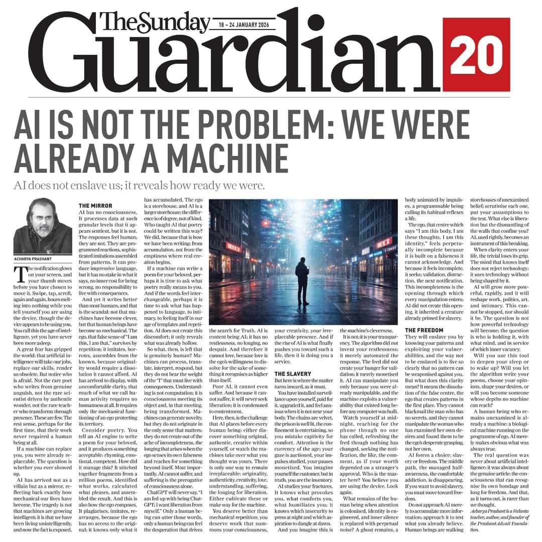 AI Is Not the Problem: We Were Already a Machine