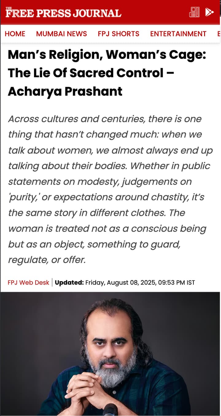 Man’s Religion, Woman’s Cage: The Lie Of Sacred Control
