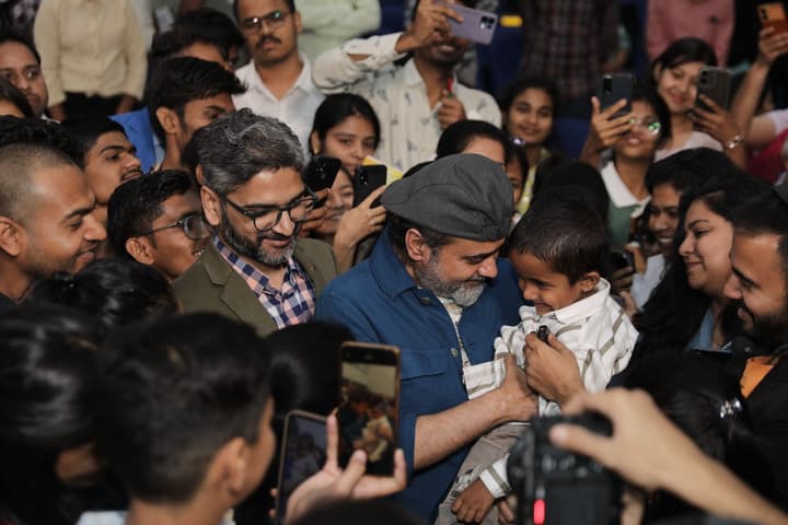 With a Young Gita Student at AIIMS Raipur