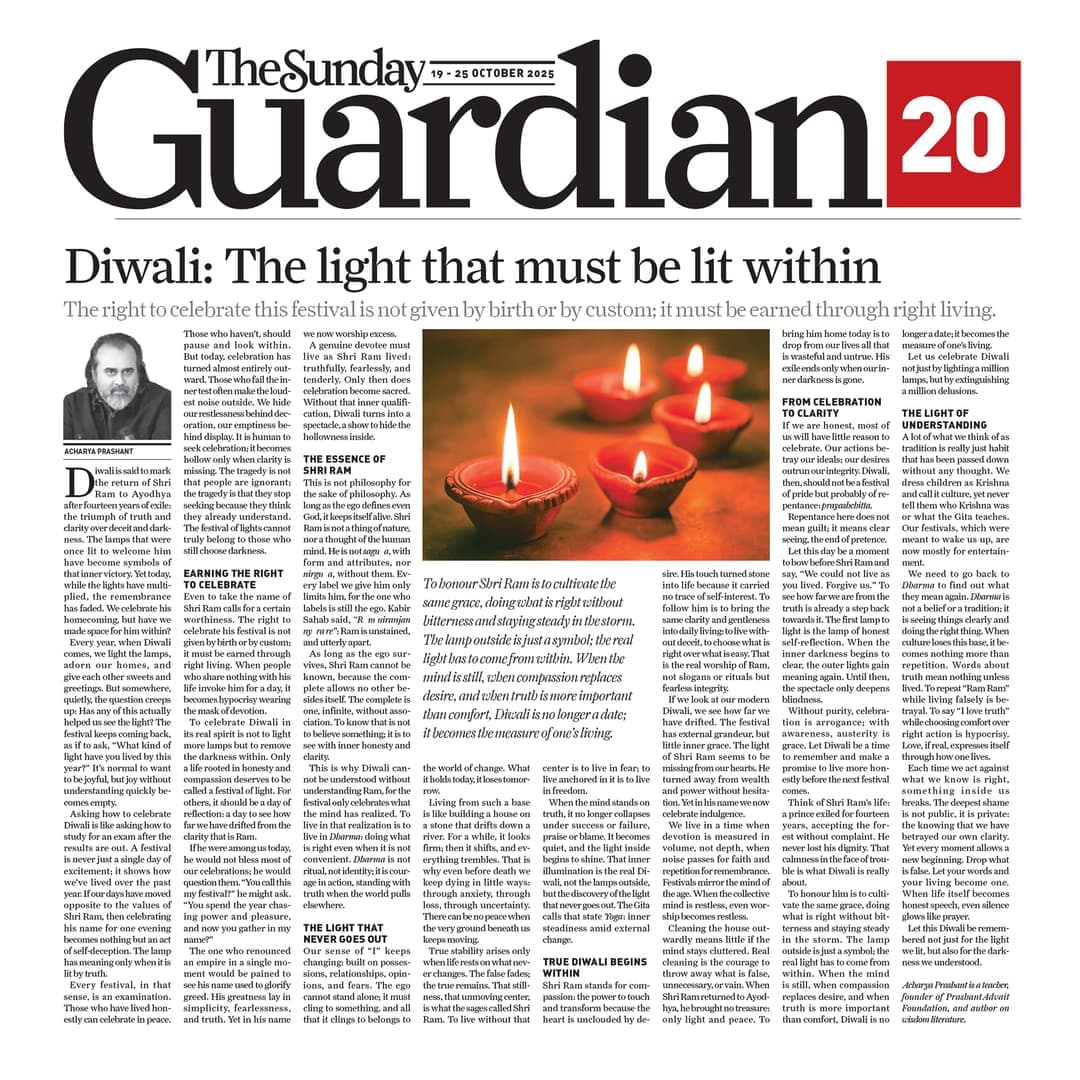 Diwali: The Light That Must be Lit Within