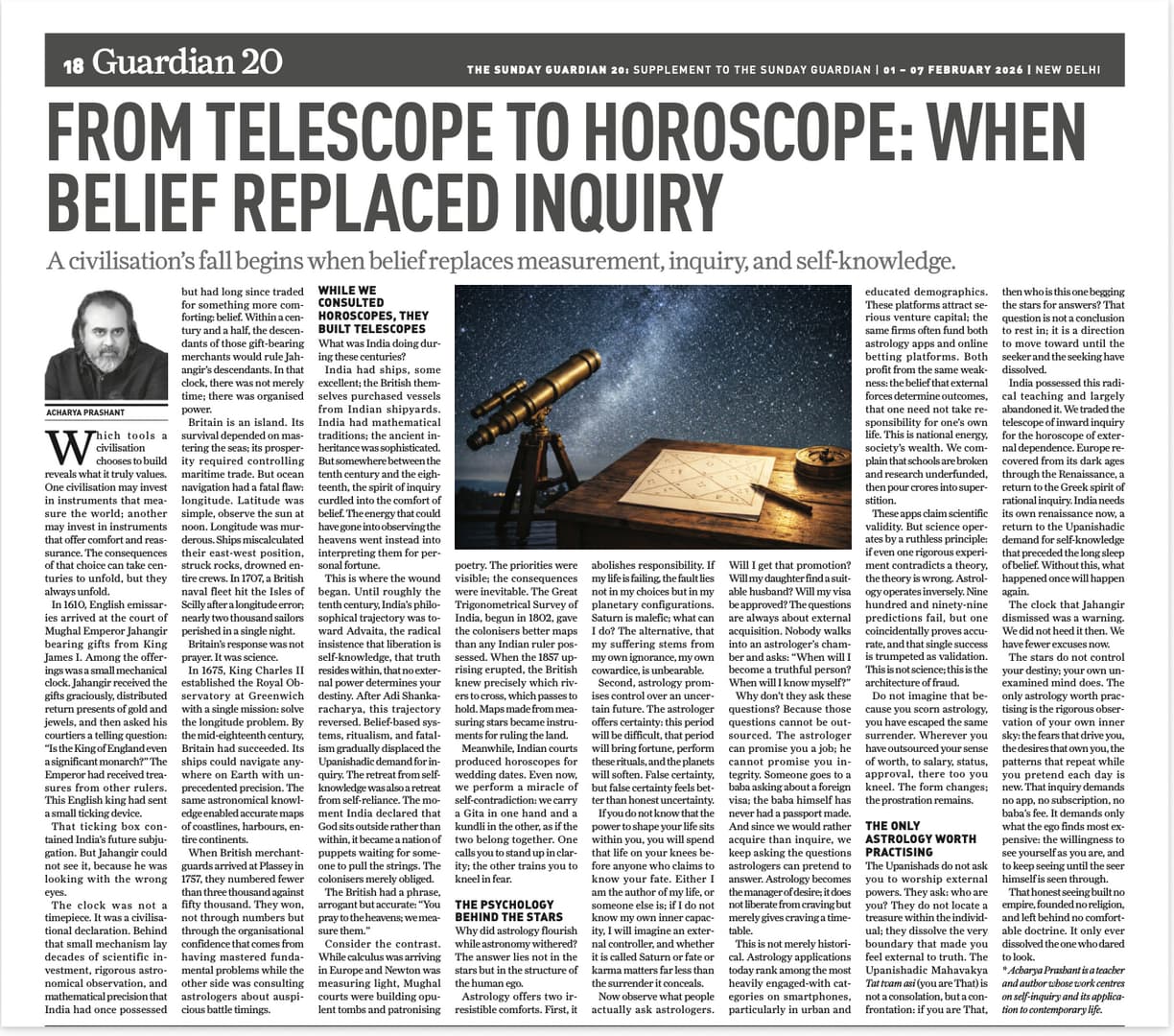 From Telescope to Horoscope: When Belief Replaced Inquiry