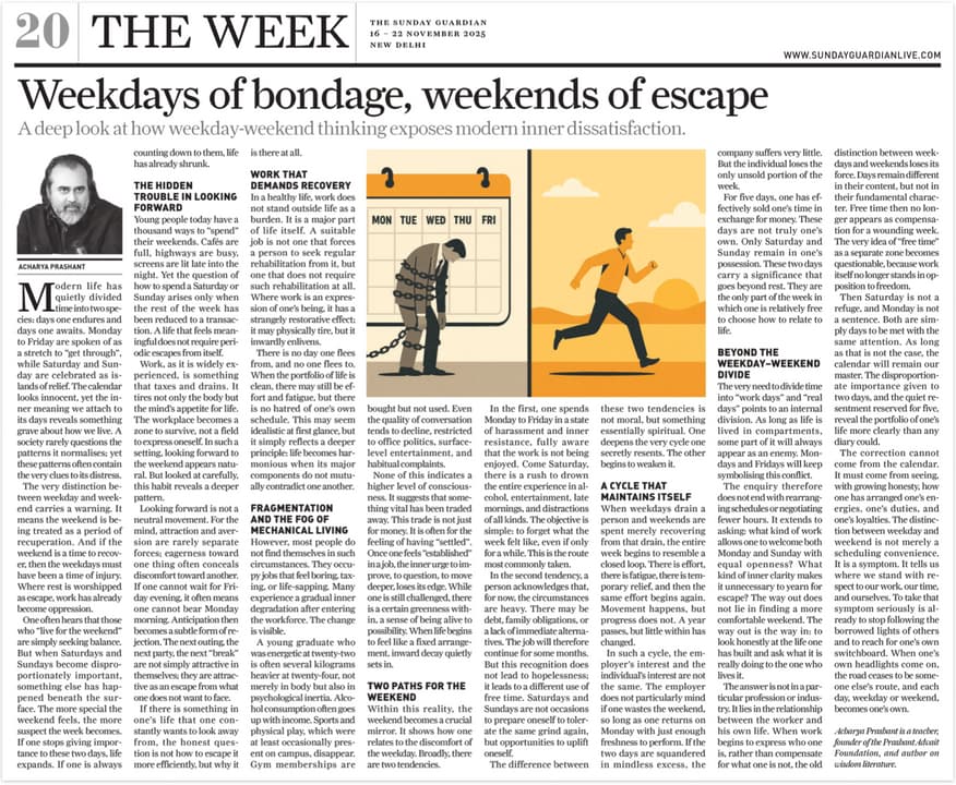 Weekdays of Bondage, Weekends of Escape