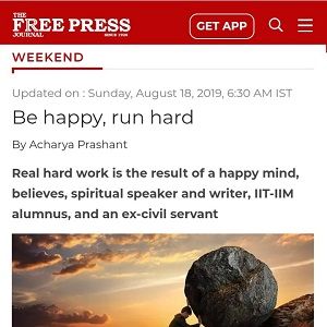 Be happy, run hard