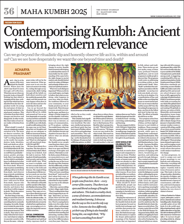 Contemporising Kumbh: Ancient wisdom, modern relevance.