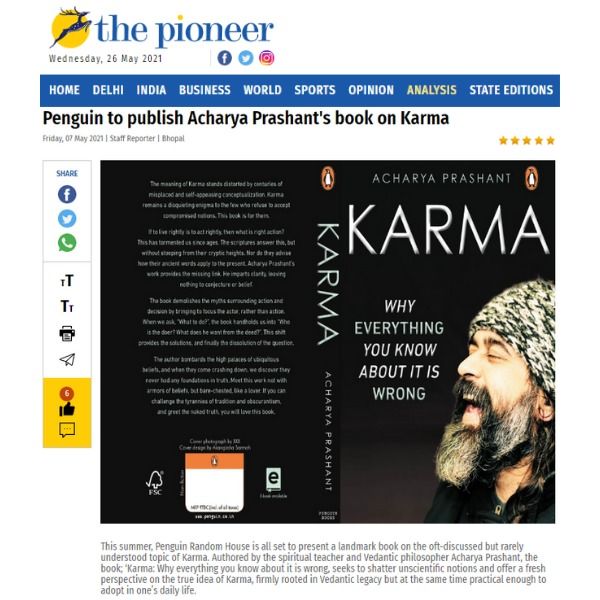 Penguin to publish Acharya Prashant's book on Karma