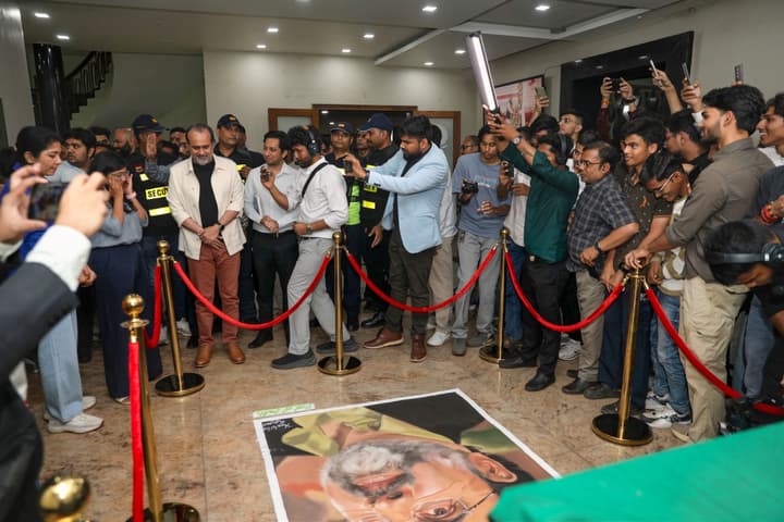 Rangoli Portrait of Acharya Prashant, NIT Raipur