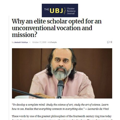 Why an elite scholar opted for an unconventional vocation and mission?