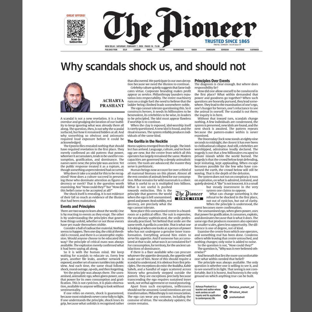 Why Scandals Shock Us, And Shouldn’t