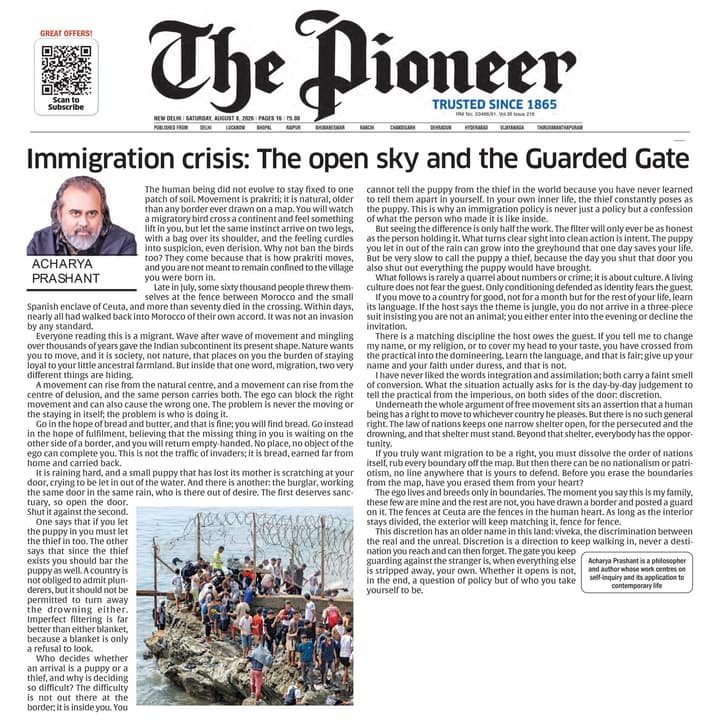 Immigration Crisis: The Open Sky and the Guarded Gate