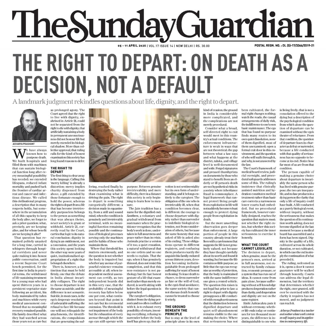 The Right to Depart: On Death as a Decision, Not a Default