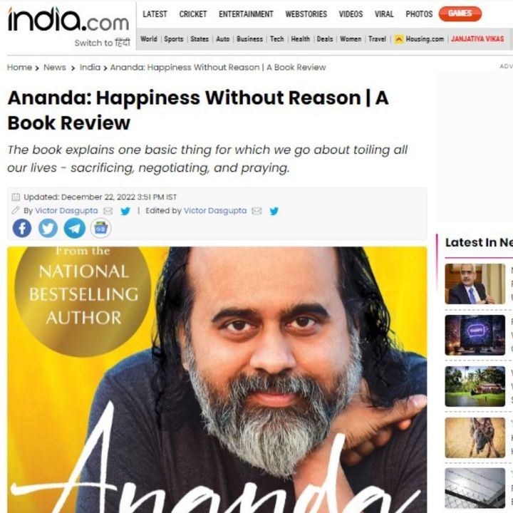 Ananda: Happiness Without Reason | A Book Review