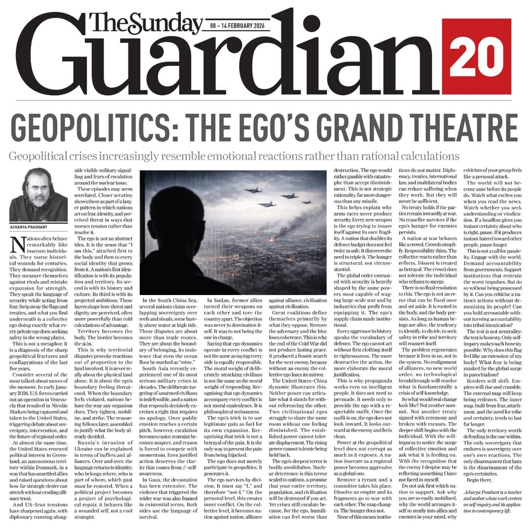 Geopolitics: The Ego’s Grand Theatre