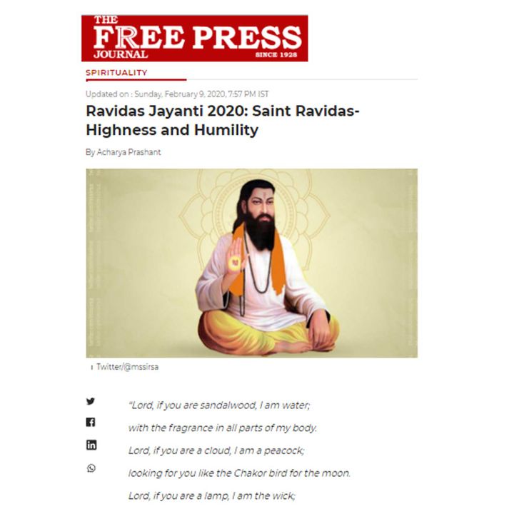 Ravidas Jayanti 2020: Saint Ravidas- Highness and Humility