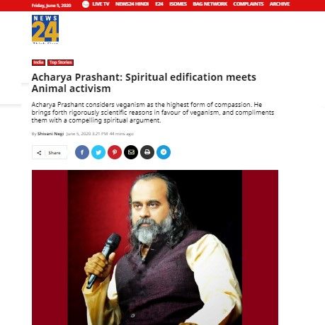 Acharya Prashant: Spiritual edification meets Animal activism