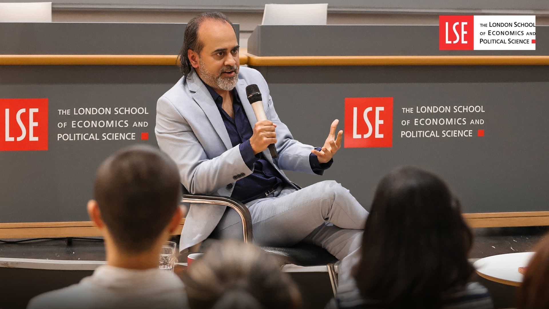 Acharya Prashant and Prof. Jonathan Birch at the London School of Economics