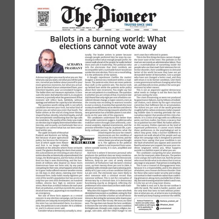 Ballots in a Burning World: What Elections Cannot Vote Away